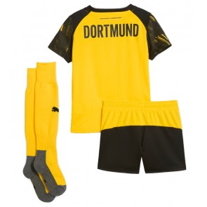 Borussia Dortmund Hjemmebanetrøje Børn 2025-26 Kortærmet (+ Korte bukser)